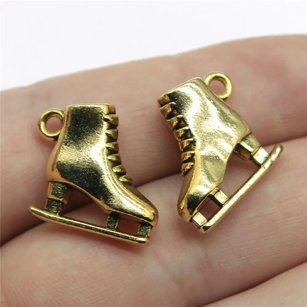 20pcs 3D Skates Charms For Jewelry Making Sport Charms DIY Crafts Making Findings