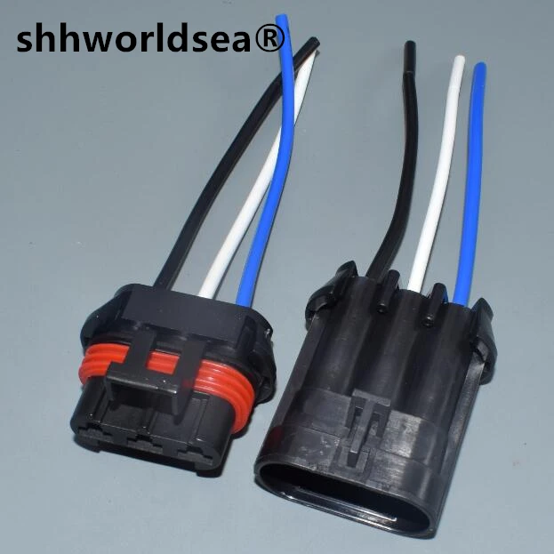 

shhworldsea 3 Pin 6.3mm 12124685 15358681 male female Automotive Cooler Fan Socket Auto Connector For BUICK Haval H3