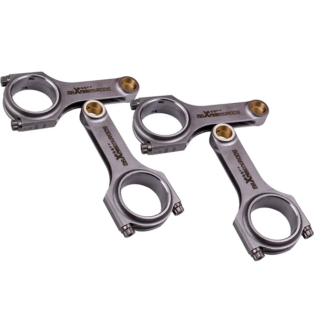 4pcs H Beam EN24 Conrods Connecting Rods for Toyota Starlet GT Turbo 4EFTE 1.3L Con rods Bielle Pleuel Shot Peened TUV