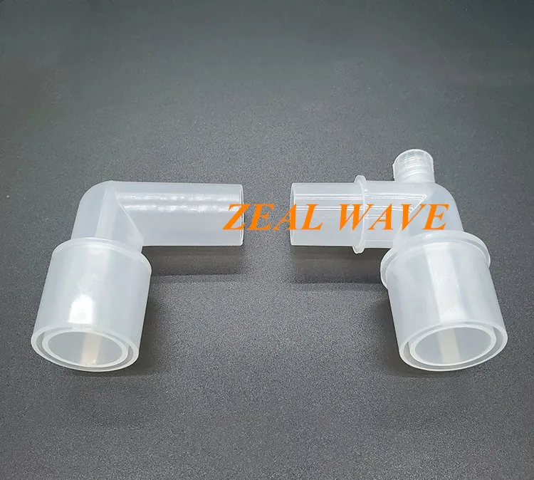 

Respiratory Anesthesia Machine Line Elbow L-Shaped Circuit Sterilized Trachea Intubation Connector 90 Degrees 15mm to 22mm