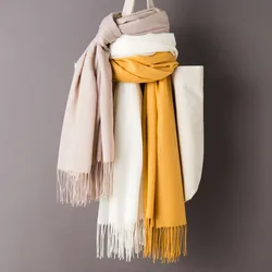 200*70cm Unisex Cashmere Scarf Warm Shawl Female Pashmina Kerchief Wool Stole Head Neck Long Winter Women Ladies men muffler