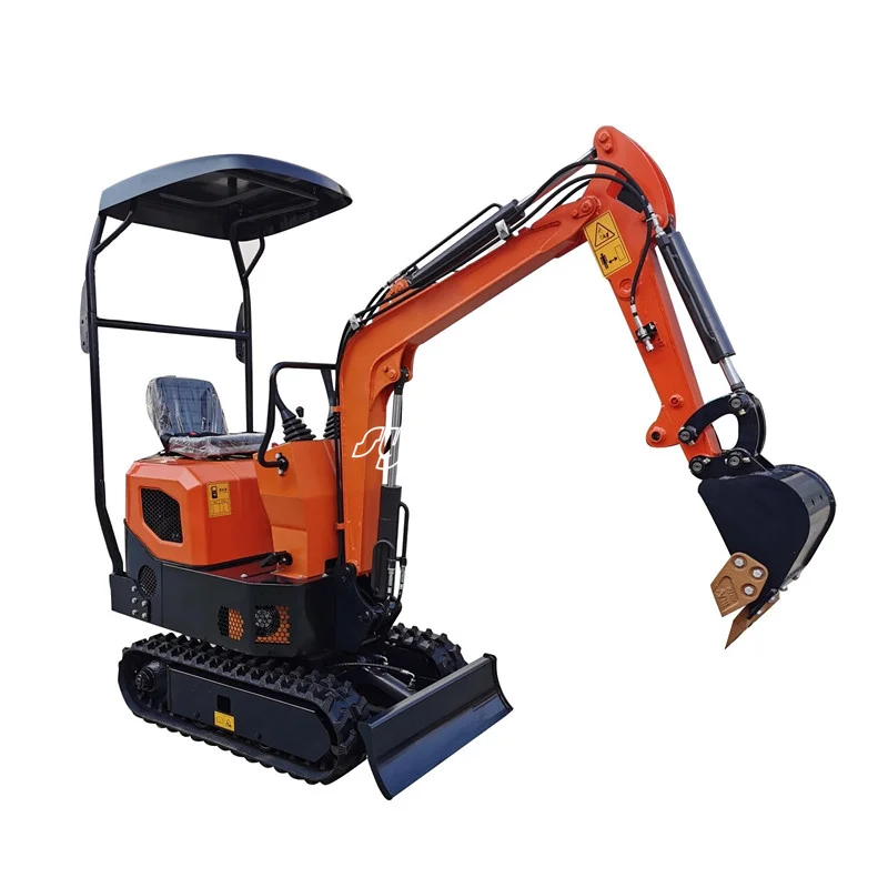 Micro Digger 0.9Ton ไฮดรอลิก Crawler รถขุดขุดสวนฟาร์มใช้ Crawler รถขุด
