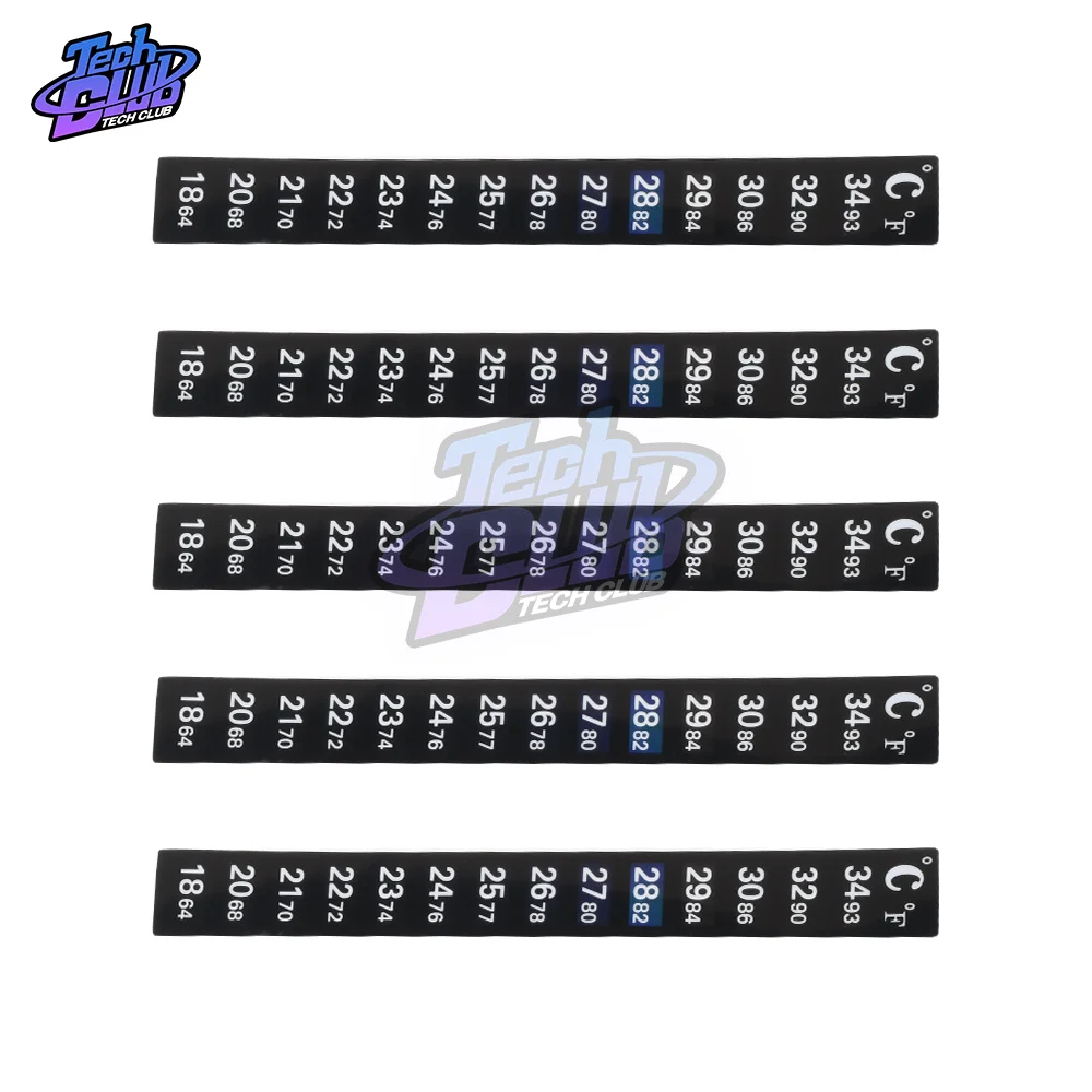 5pcs/lot Aquarium Fish Tank Strip Stick-on Discolor Thermometer Temperature Sticker Adhesive Sticky Dual Scale