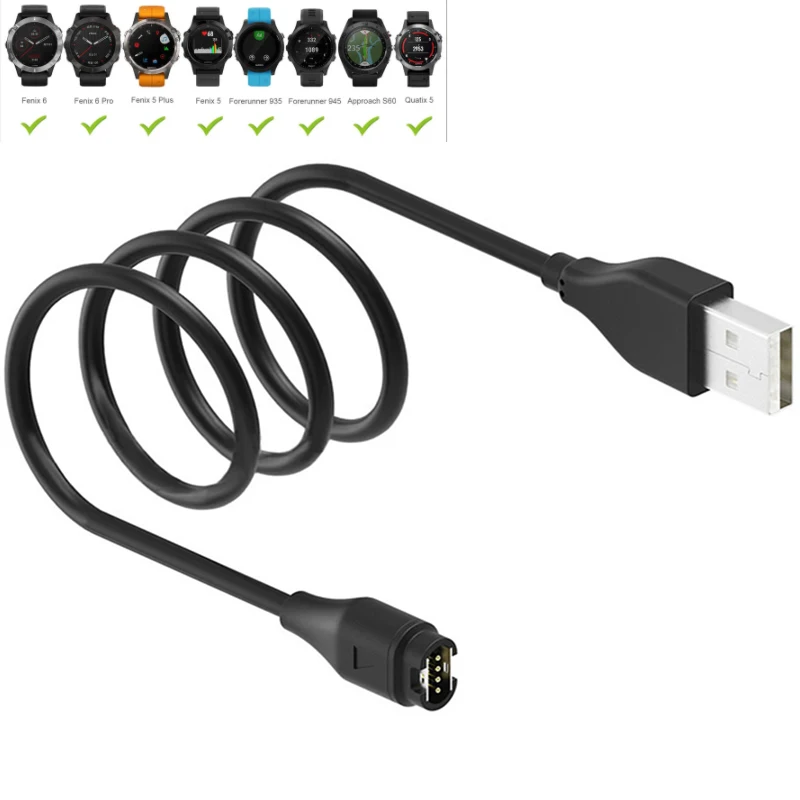 قاعدة شاحن USB لـ Garmin fenix 6 6s 6x كابل شحن مغناطيسي سلك نقل البيانات محول الطاقة لـ Vivoactive 3 4 venu
