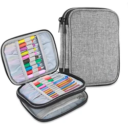 Home Crochet Hooks Needles Case Yarn Tools Knitting Zipper Organizer Bag
