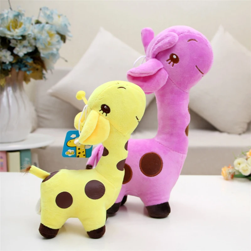 12/18cm unisex cute gift plush giraffe plush toy animal dear doll baby kid child happy christmas birthday colorful gift toy