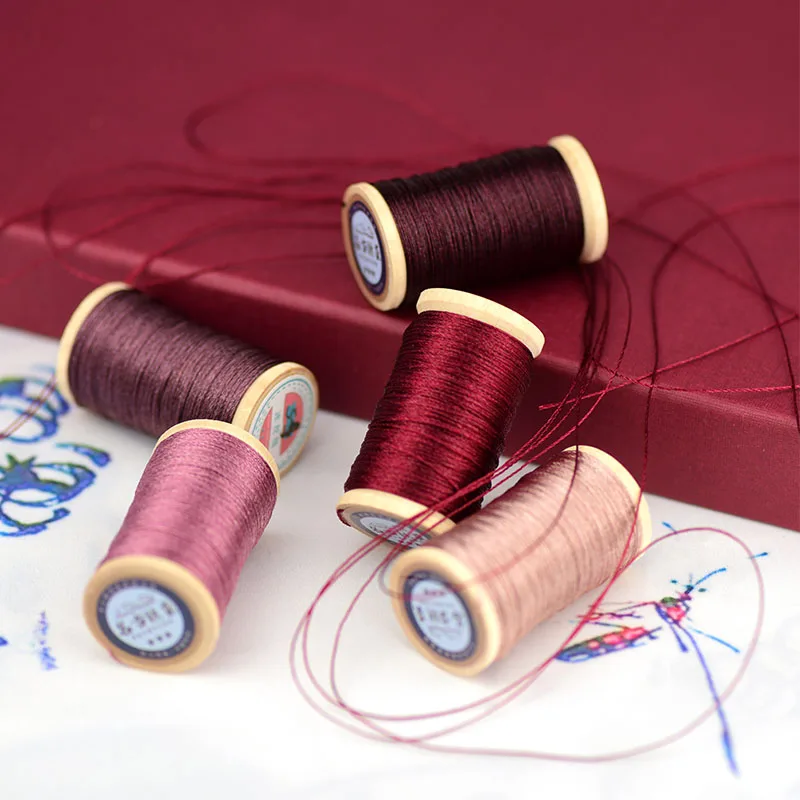 Roll Of 0.3mm polyamide fibre line  Hand-woven embroidery thread Tassels Line 50M High strength 3 Strands Thread brown