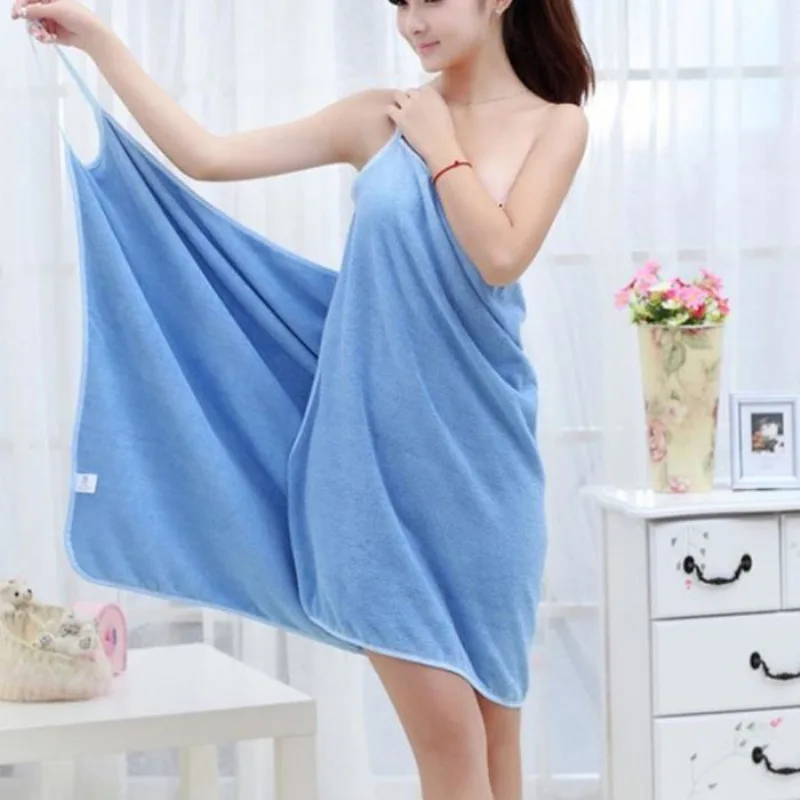 Women Wearable Robes Bath Towel For Bath and Sauna Beach Spa Towels Bathroom Home Textile Lady Bathrobe Microfiber Fast Drying