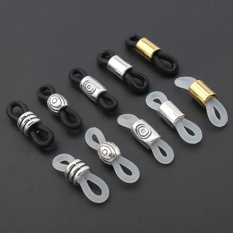 20pcs Ear Hook Eyeglasses Spectacles Chain Glasses Retainer Ends Rope Sunglasses Cord Holder Strap Retainer End Loop Connector