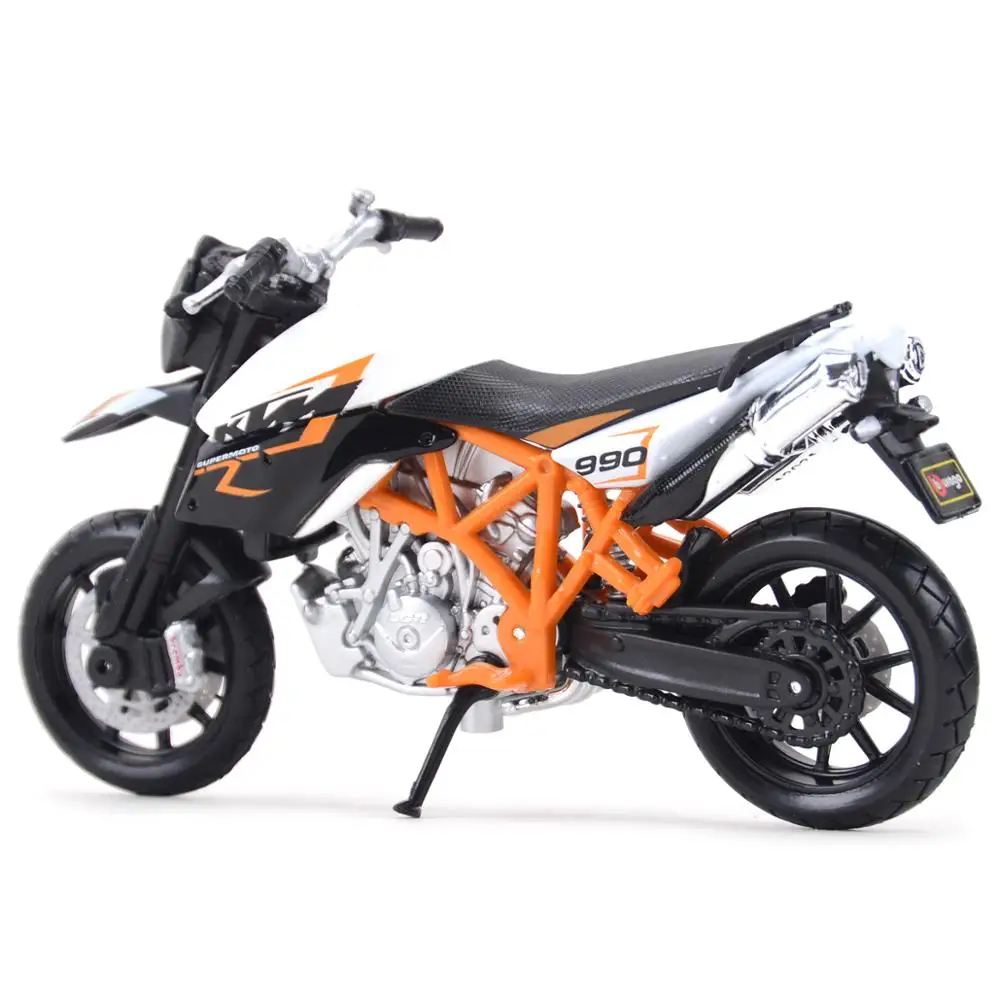 Bburago 1:18 KTM 990 Supermoto R Static Die Cast Vehicles Collectible Motorcycle Model Toys