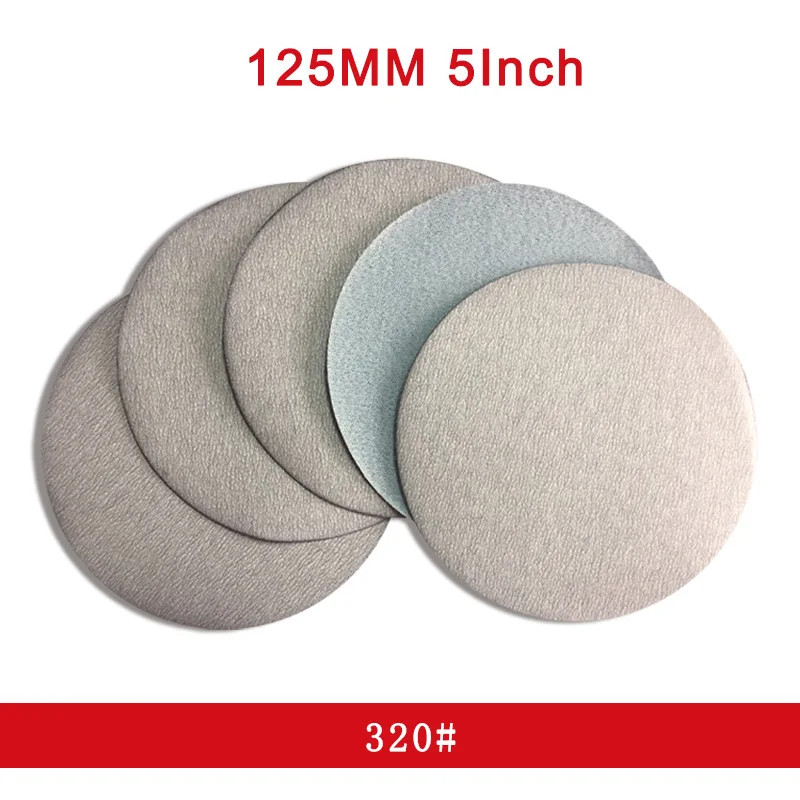 10Pcs Sandpaper 5 Inch 125MM Aluminium Oxide  60 to 1200 Grits Hook and Loop Sanding Disc for Metal & Automotive Wood Sanding