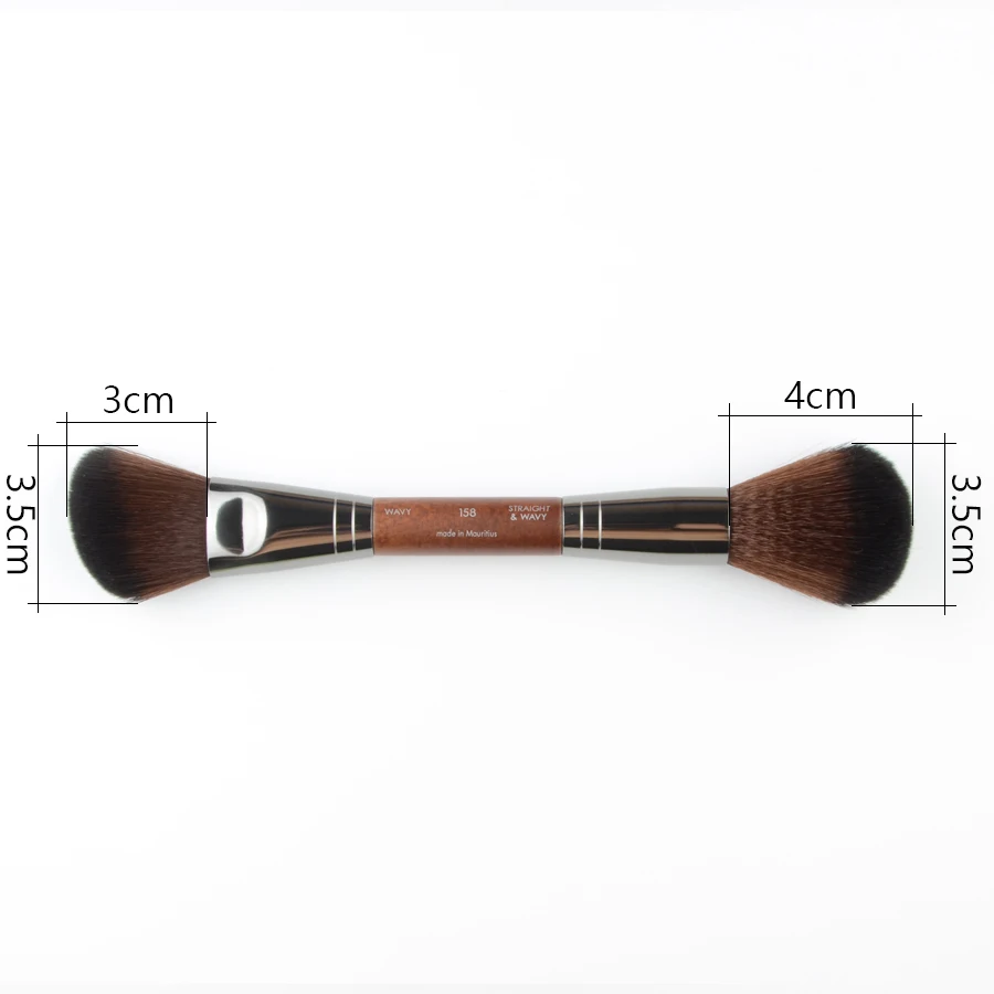 1 piece Dual-ended powder Makeup brush #158 Sculpting brush Blusher Natural wood synthetic hair Professional Make up