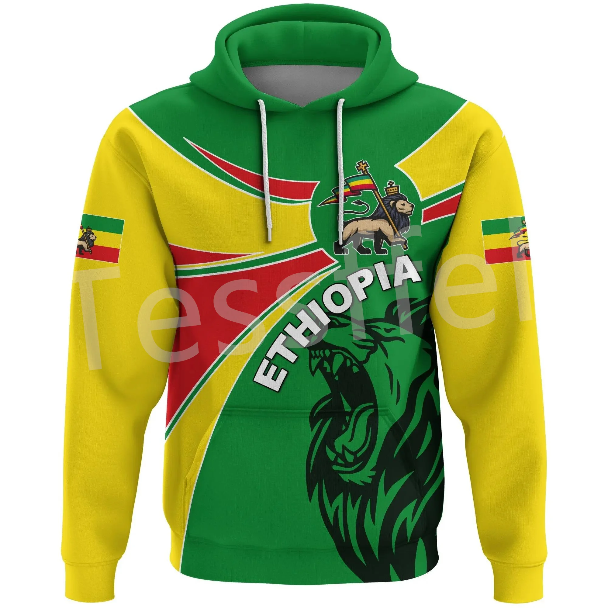 

Tessffel Newest Ethiopia County Flag Africa Native Tribe Lion Pullover Tracksuit 3DPrint Mens/Womens Harajuku Casual Hoodies A30