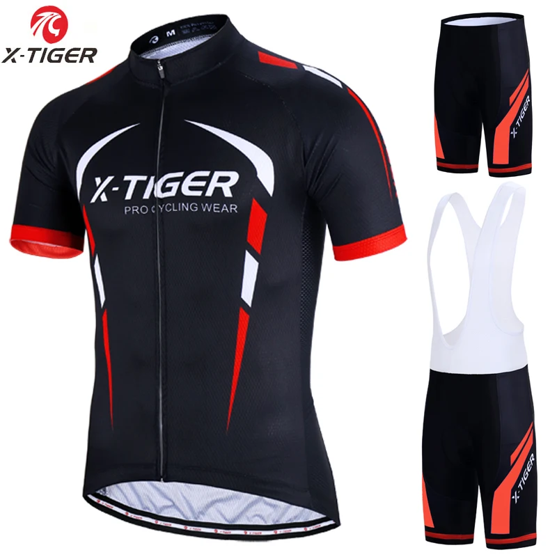 X-TIGER Summer Men\'s Cycling Jerseys Set Bicycle Clothes Quick Dry Polyester Pro Bike Clothes Maillot Ciclismo Cycling Clothing