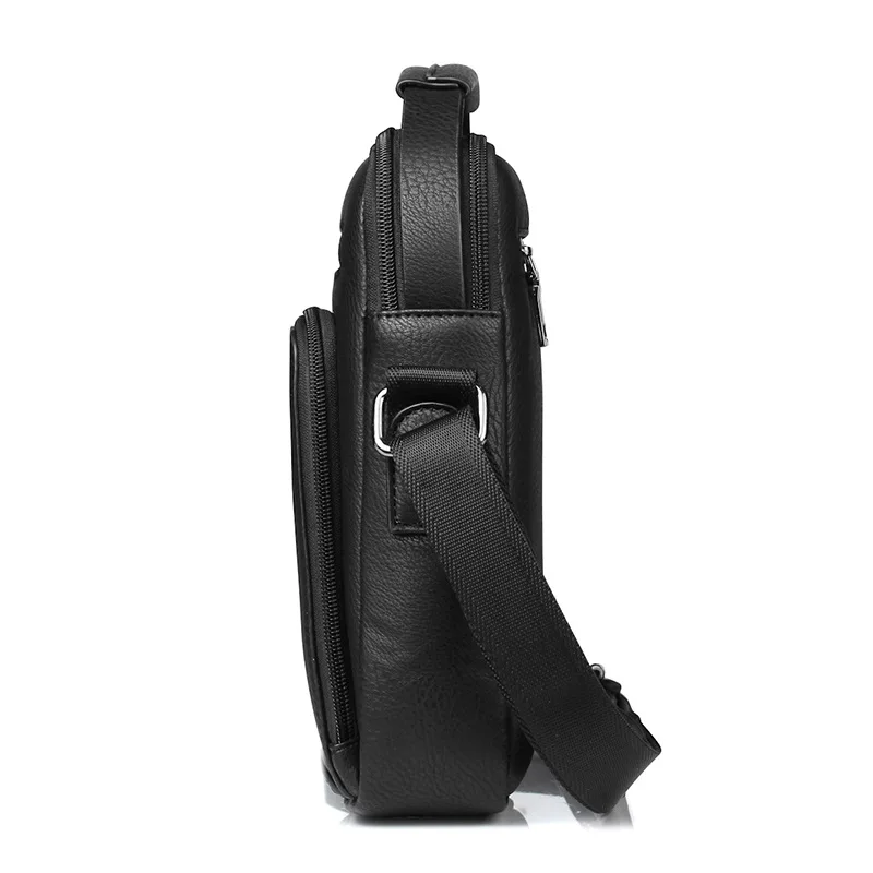 Bandoleras clásicas Retro informales para hombre, bolso de mano de alta calidad, de cuero PU, novedad