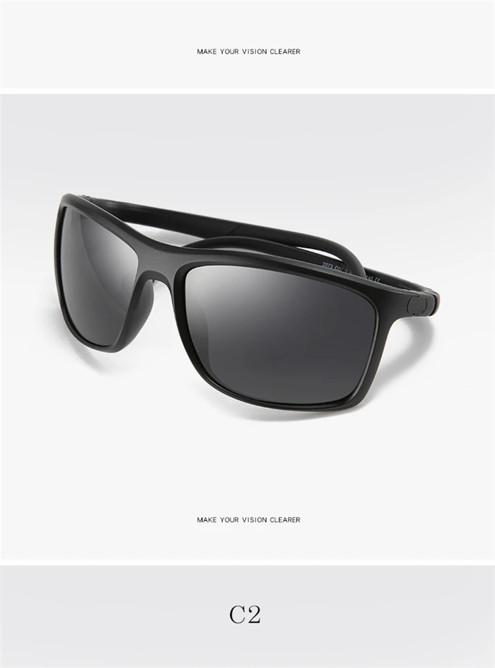 Tr90 silikon bein sport bunte myopie sonnenbrille männer polarisierte brille kurzsichtige brille verschreibung 0-0440-639 bis-4 – Detail 6