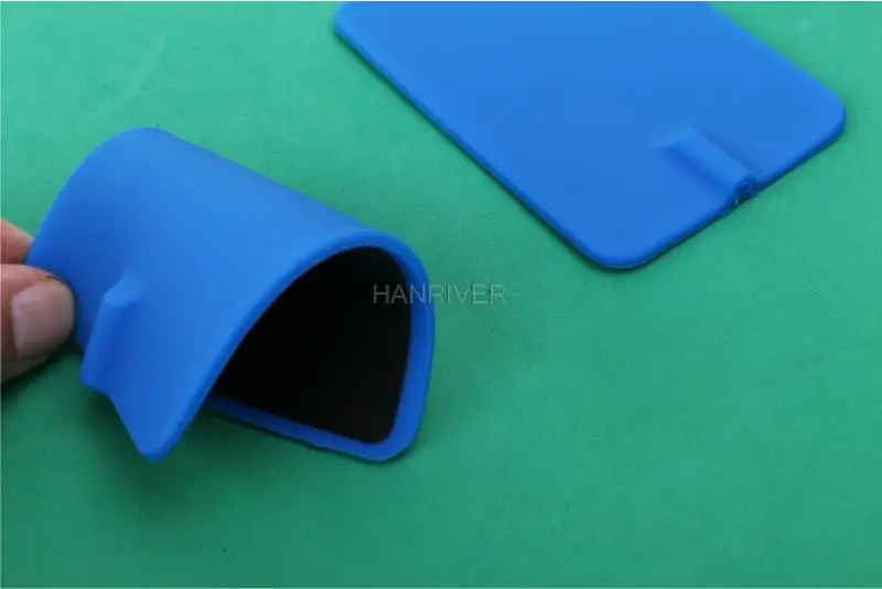 12 pieces of blue reusable rectangular electrode pad non-gel carbon rubber electrodes, used for EMS and dozens of micro currents