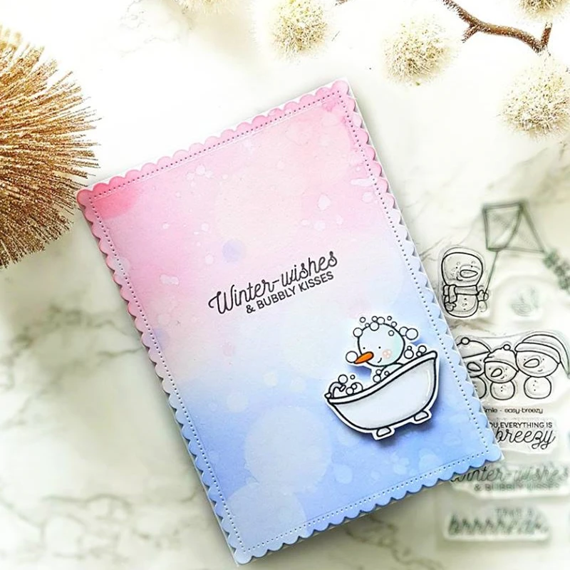 2022 New Arrival Snowman Winter Transparent Clear Silicone Stamp/Seal for DIY Scrapbooking/photo album Decorative clear stamp