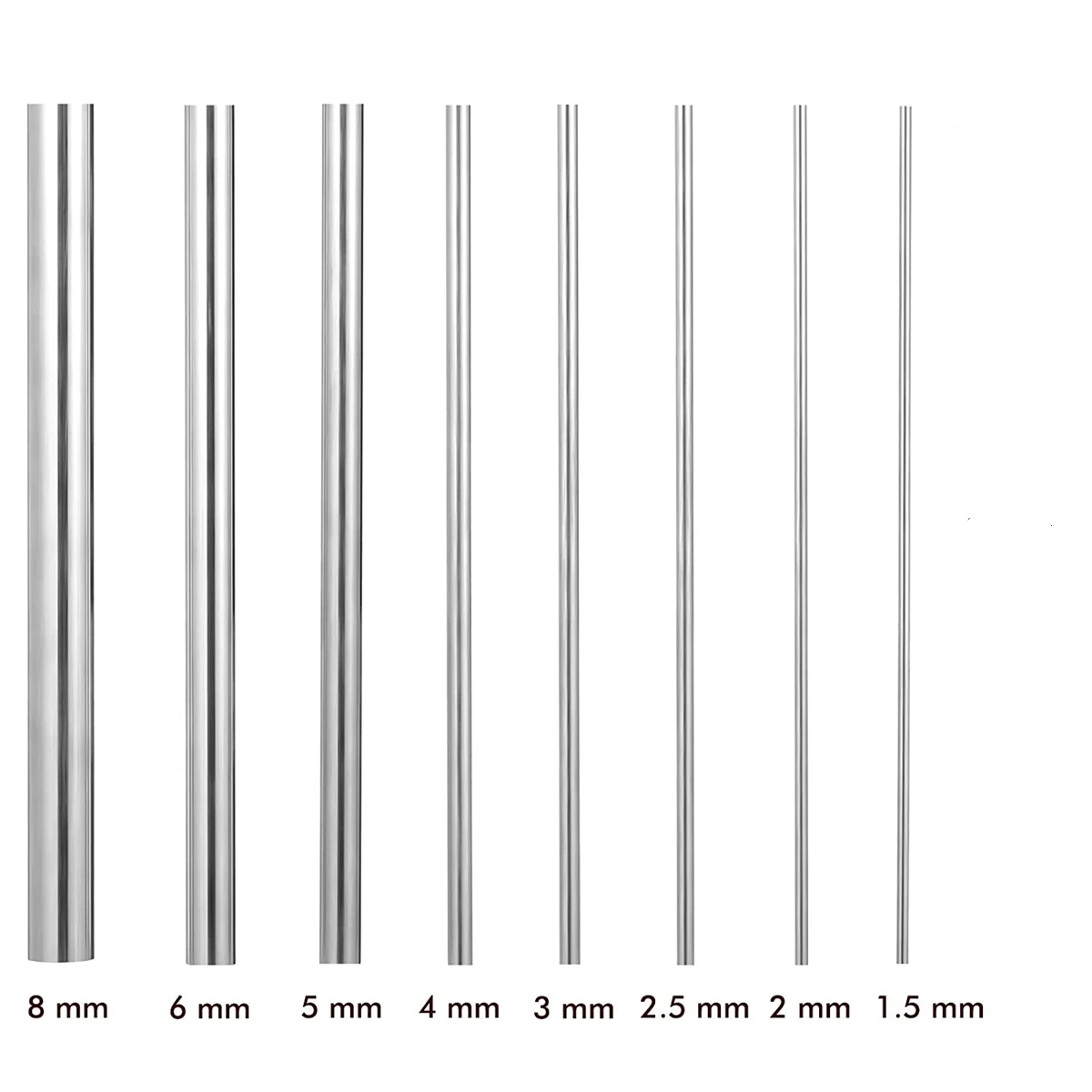 304 in acciaio inossidabile modello dritto metallo metrico tondo asta barre diametro 1mm ~ 12mm per fai da te RC auto RC elicottero aereo