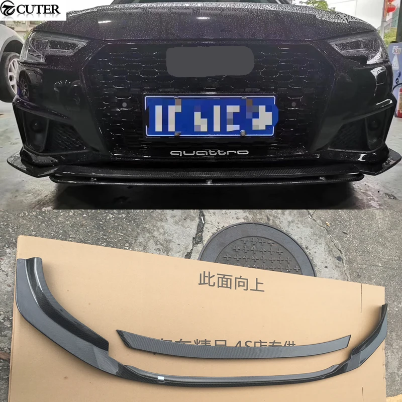 

A4 B9.5 S-line Carbon Fiber Front Bumper Front Lip Splitter for Audi A4 B9.5 S-line Car Body Kits