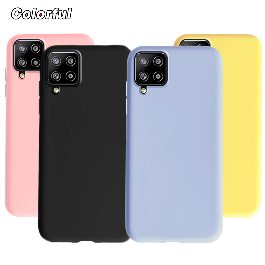 Shockproof Silicone Case For Samsung Galaxy F62 Phone Case Candy Color TPU Soft Back Cover For Samsung F62 M62 F 62 M 62 Bumper