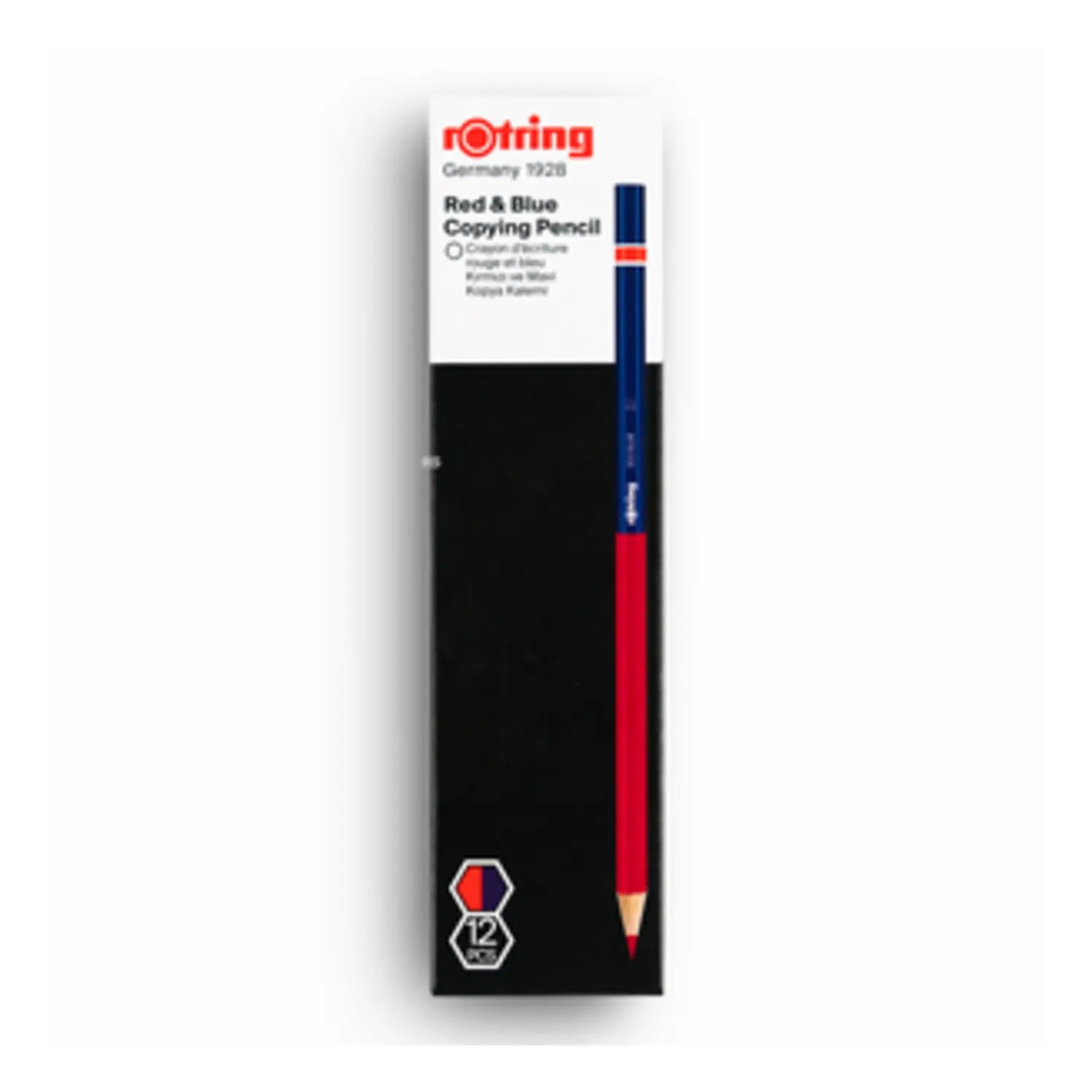 

Rotring красно-синий карандаш для копирования 12 дюймов высокого качества противоударный двухцветный брикет и принадлежности сине-красный корпус 2021 Новинка