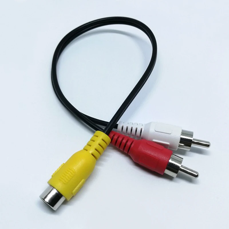 25 см 2 RCA штекер к 1 RCA разъем Y-образный разветвитель Кабель для автомобильного усилителя динамика Aux кабель Aux линия аудио адаптер