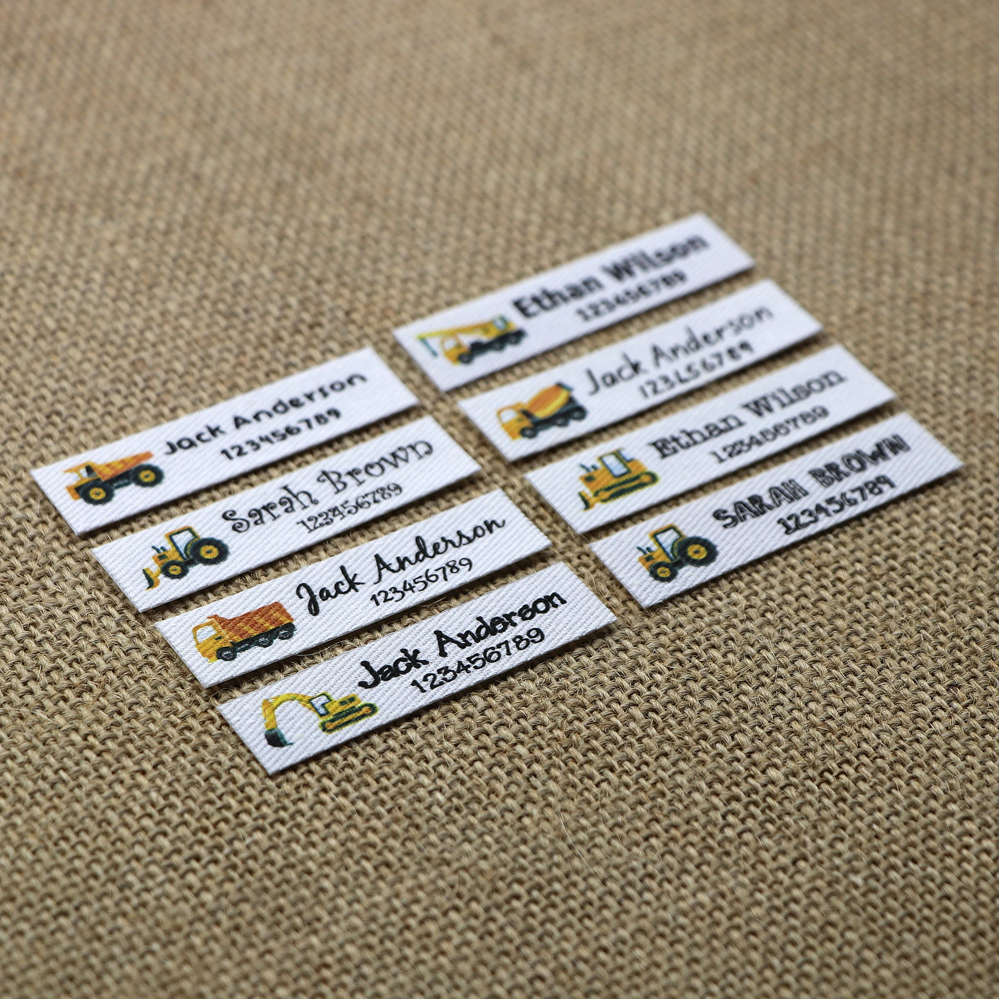 96pieces Personalized name Labels for child, Custom logo tags, Iron on label, Custom Clothing Labels(YT016)