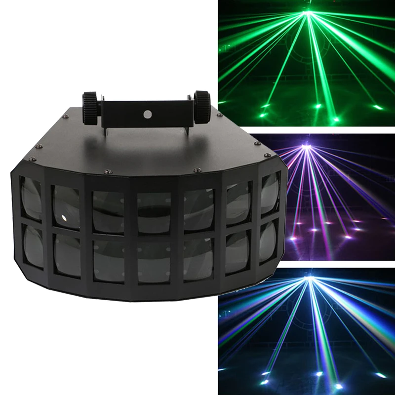 Proyector de luces LED RGBW 4 en 1 para DJ, luz de mariposa con efecto de haz de control DMX, iluminación de escenario para discoteca, club nocturno