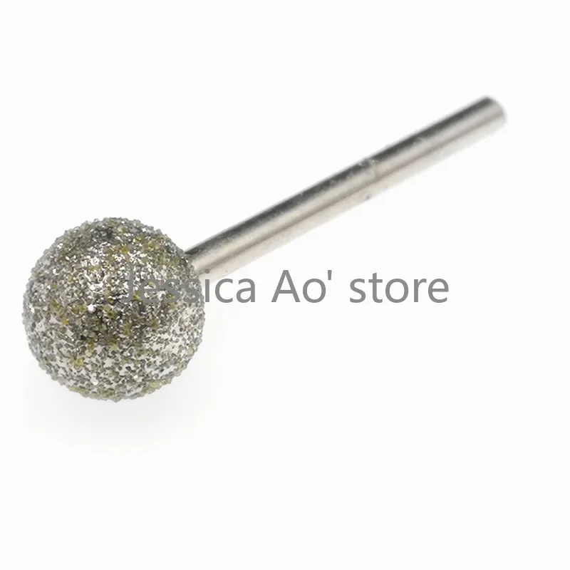 24pcs 2-12mm 46 Grit Rough Sand Ball Shape Diamond Rotary Burrs Marble Granite Ball Cutters Stone Peeling Jade Carving Tools