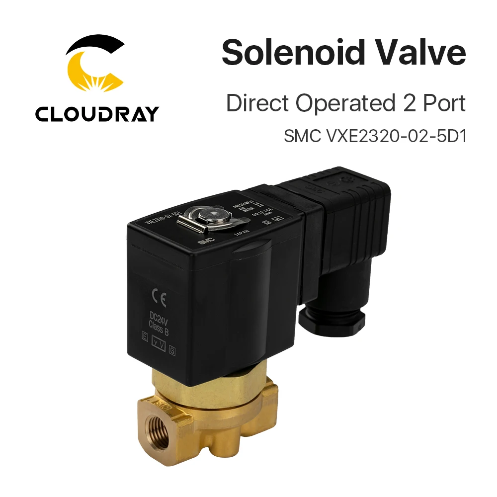 

Cloudray Direct Operated 2 Port Solenoid Valve SMC VXE2330-02-5D1 Air Steam 3.0 Mpa for Fiber Cutting Machine Pneumatic System