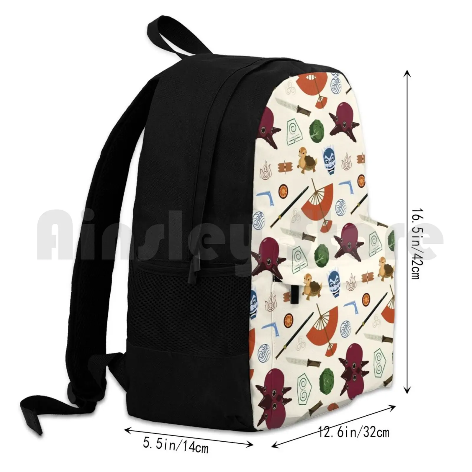 Medley mochila para caminhadas ao ar livre, à prova d'água, acampamento, viagem, o último mestre do ar, padrão colorido
