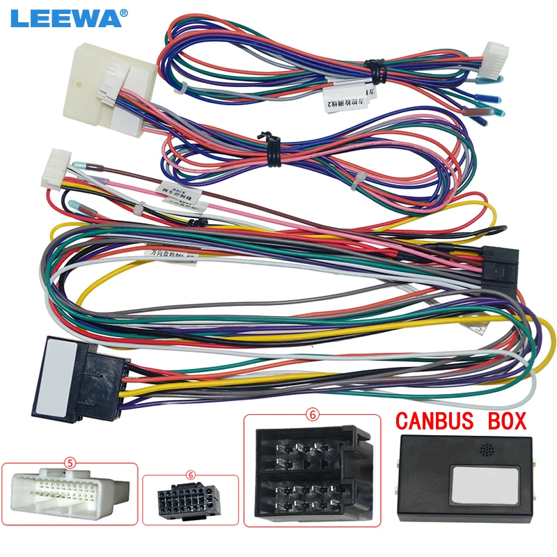 LEEWA Car 16pin Audio Wiring Harness With Canbus Box For Renault Mégane II 02–09 Aftermarket Stereo Installation Wire Adapter