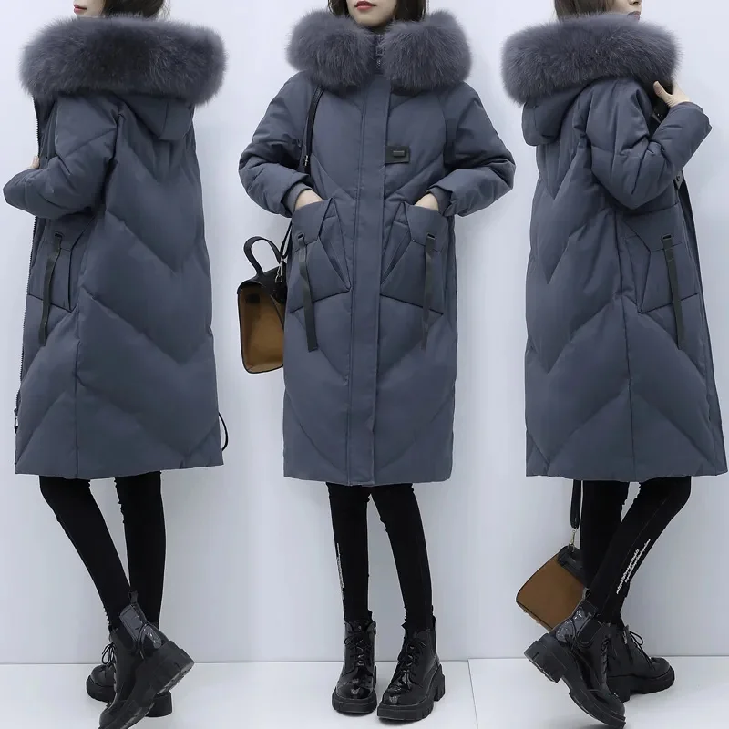 Women's Winter Coat 2021 New Down Cotton Jacket Mid-length 200 Catties Cotton Coat Fat Sister Padded Jacket Women M368