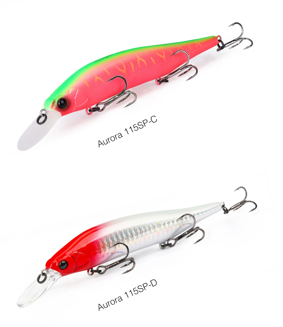 Tsurinoya aurora 115sp suspendierende Elritze Jerkbait Angel köder 115mm 17,2g lange Casting Plug Hecht Bass Spiel Kunststoffe harte Köder – Detail 20