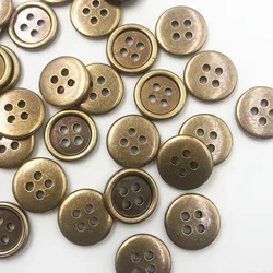 50/100pcs Bronze Plastic Buttons 12mm Sewing Craft 4 Holes PT287