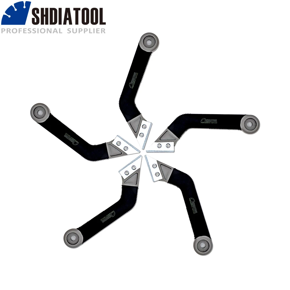 Shdiatool 5Pcs Draagbare Tungsten Carbide Edge Blade Grout Zag Metselwerk Tegels Tegel Voegwerk Wijzend Tegel Reiniging Remover Tool