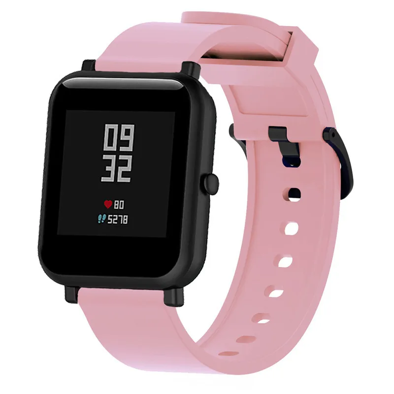 실리콘 스트랩 팔찌 Xiaomi Huami AMAZFIT bip S GTS 스마트 시계 밴드 Amazfit GTR 42mm Correa 손목 밴드, 샤오미 화미 어메이즈핏 빕 S GTS 스마트 시계 밴드