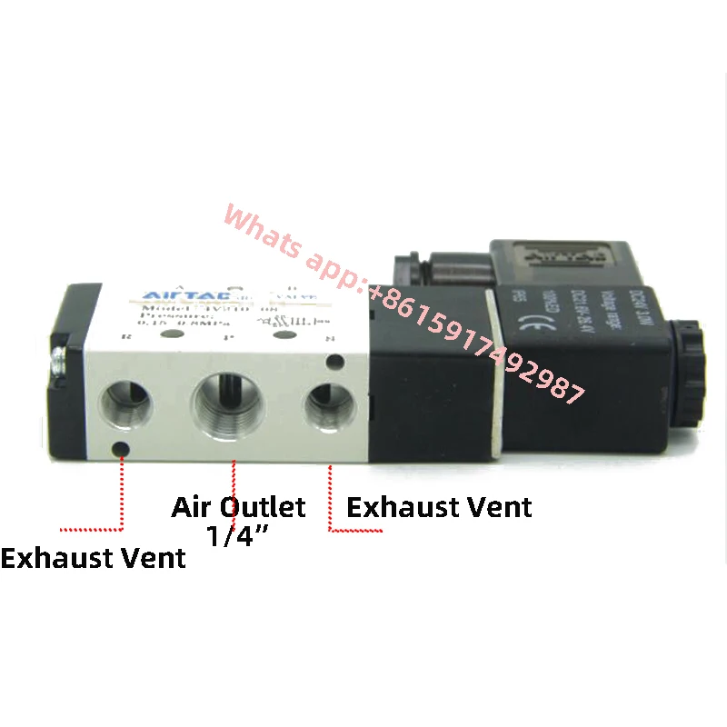 高品質2位置5ウェイ空気圧電磁弁空気バルブ4V210-08逆転弁空気圧エアコントロールバルブ