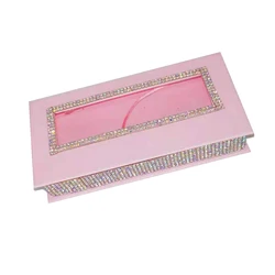 wholesale bulk Colorful Pink Diamond magnetic eyelash Boxes package with private label rhinestone lash box empty eyelash case