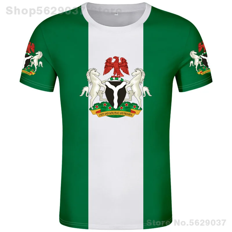 

Nigeria T Shirt Diy Free Custom Made Name Number Nga T-Shirt Nation Flag Ng Federal Republic Nigerian College Text Photo Clothes