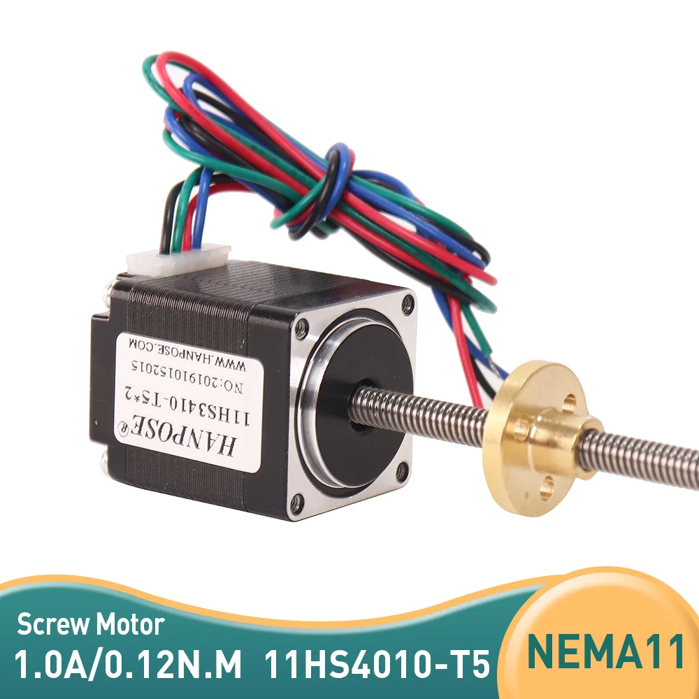 Nema11 stepper motor  T-screw 11HS4010-T5 1.0A 0.12N.m 28X40MM length 200 250 300mm large torque for mini cnc 3D printer
