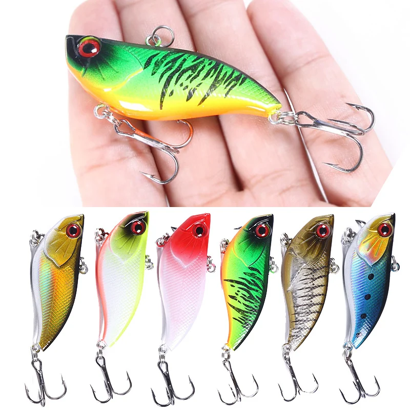 YUCONG 1PCS VIB Lure 6cm-14.5g Lipless Fishing Bait Hard Noisy Crankbait Bass Sinking Vibe Wobblers Artificial Vibrator Isca