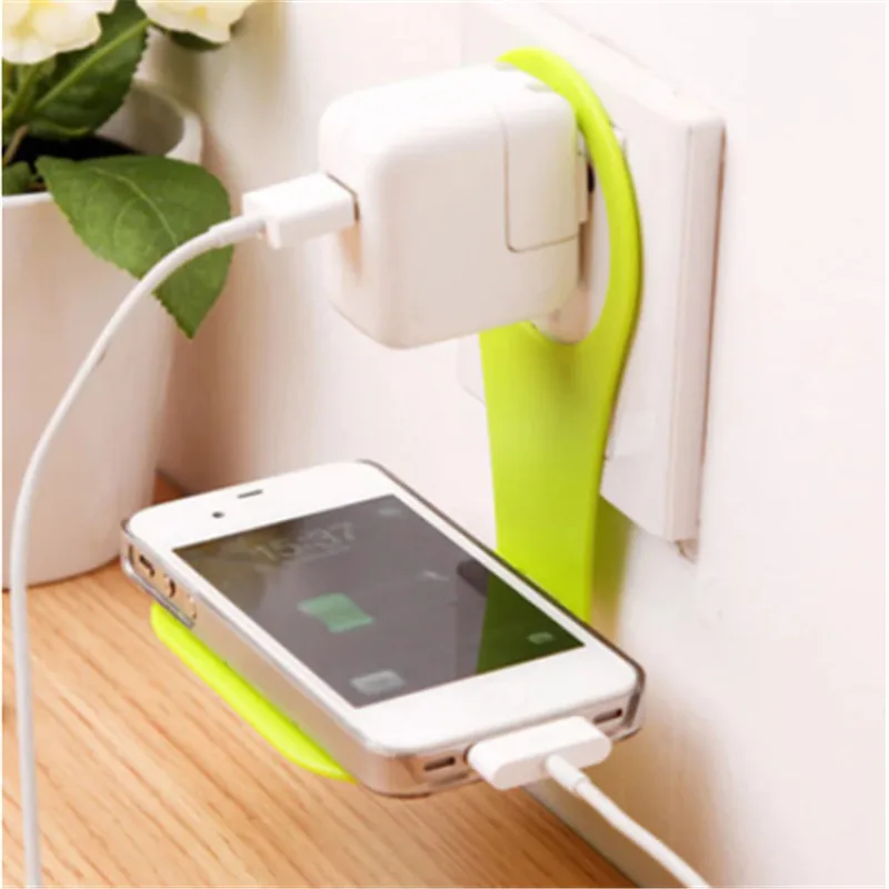 1PC Creative Foldable Mobile Phone Charger Bracket Fixed Electric Charger Rack Multi-function Mobile Phone Charger Holder