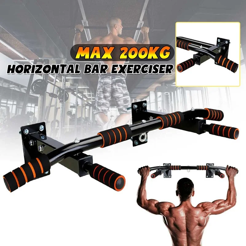 Wall Mounted Horizontal Bars with Wide Anti-slip Pad Home Gym Workout Chin Up Pull Up Training Bar Sport Fitness Equipment