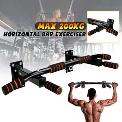 Wall Mounted Horizontal Bars with Wide Anti-slip Pad Home Gym Workout Chin Up Pull Up Training Bar Sport Fitness Equipment