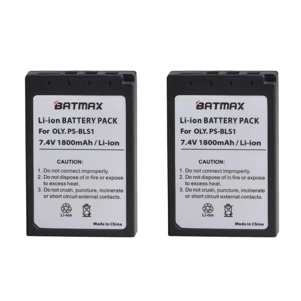 

Batmax 2 шт. PS-BLS1 BLS1 Батарея для Olympus EP2 EPL1 EPL2 EP1 BLS5 E-400 EVOLT E-410 EVOLT E410 E-420 E-410 E-620 E-450