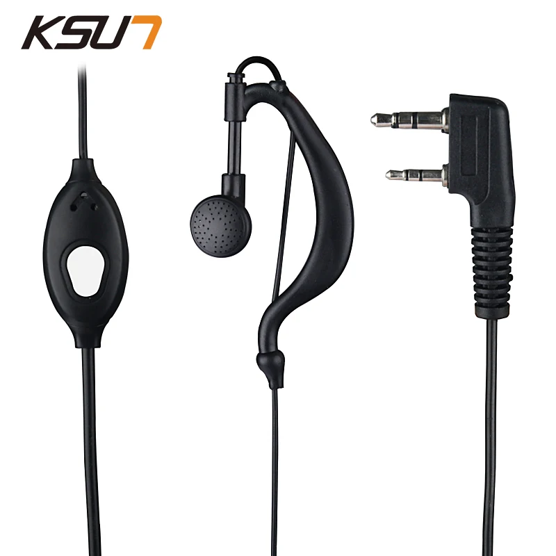 Two Way Radio Earphone Walkie Talkie Headset 2 Pin Earpiece With Ptt Walkie Talkie Accessories K Type Ear Piece Baofeng