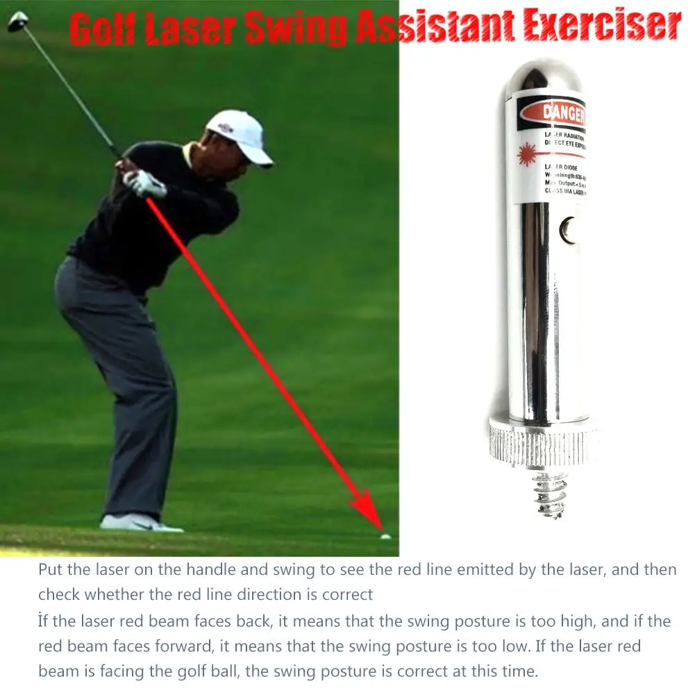 Golf Swing datar Concealer Laser Golf Trainer Swing Flat Golf bantuan latihan Laser Pointer alamat titik