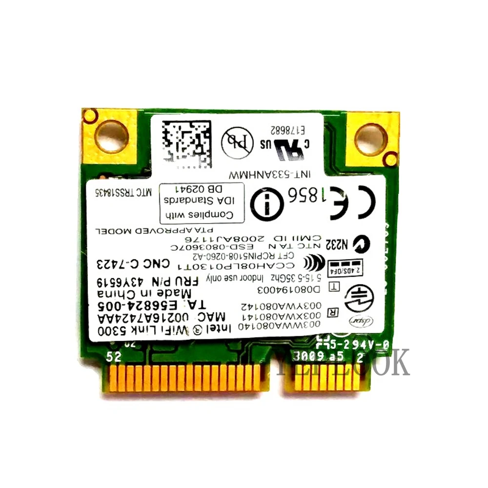 Kartu Wifi 533AN HMW 450Mbps, Dual Band 2.4G/5GHz Mini PCI-E kartu Wifi untuk Lenovo T400S L410 T510 T410 X201 X201 X100E W510 W701